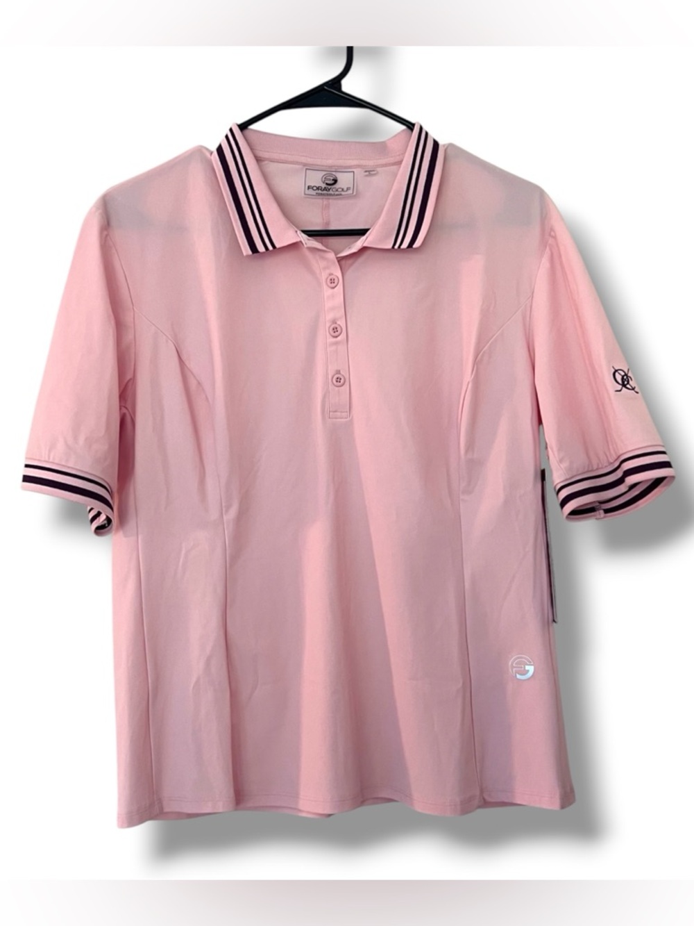 Foray Golf Women's Performance Large Pink Short Sleeve Polo Shirt - Picture 2 of 5